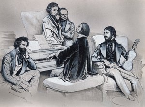 Drawing after Lithograph by Josef Kriehuber