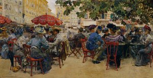 Cafe Tomaselli in Salzburg by Josef Theodor Ethofer