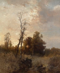 Autumn Landscape with Hunter