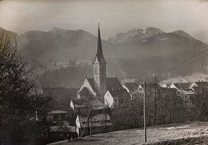 Album: My World War Memories of the South-Western Front in Carinthia, Italy, Trentino-Alto Adige 31/03/1915-12/11/1918: View of Hermagor-Pressegger (b/w photo)