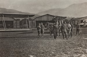 Album: My World War Memories of the South-Western Front in Carinthia, Italy, Trentino-Alto Adige 31/03/1915-12/11/1918: Airfield (b/w photo) by Josef Zohles