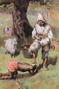 Robinson Crusoe: He places my foot on his head