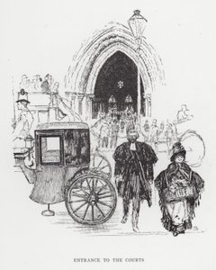 Entrance to the Courts by Joseph (after) Pennell