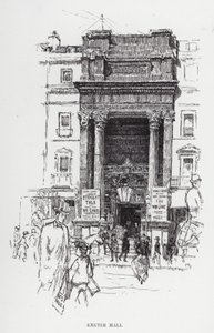 Exeter Hall by Joseph (after) Pennell
