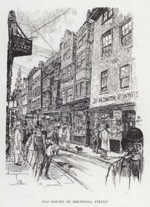 Old Houses in Holywell Street by Joseph (after) Pennell