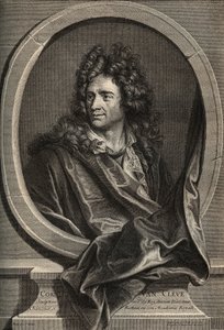 Portrait of Corneille Van Cleve French Sculptor (1645-1732) - Engraving by Poilly After the Painting by Joseph Vivien.