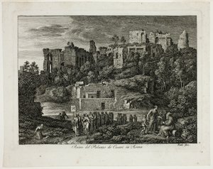Ruins of the Palace of the Caesars in Rome, plate eight from 