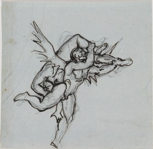 Study for the Councilor of Lucca (Dante Inferno, Canto 21, V 34) by Joseph Anton Koch