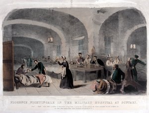 Florence Nightingale in the Military Hospital at Scutari during the Crimean War, 1856