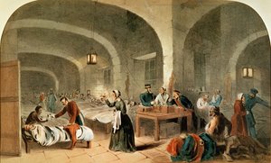 Sketch of a Ward at the Hospital at Scutari by Joseph Austin Benwell