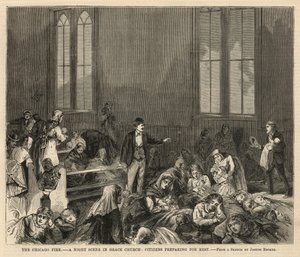A Night Scene in Grace Church by Joseph Becker