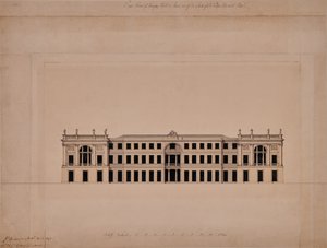 East Front of Langley Hall in Kent by Joseph Bonomi