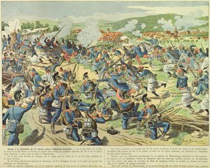 The Battle of Wissembourg, 3rd-4th August 1870 by Joseph Charles (after) Beuzon