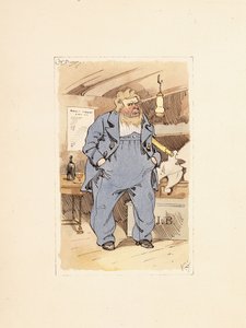 Captain Jack Bunsby, from Dombey and Son (1848) by Joseph Clayton  Clarke
