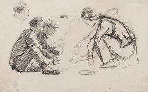 Seated Figures by Joseph Crawhall