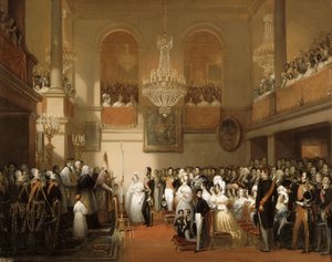 Marriage of Leopold I of the Belgians and Princess Louise of Orléans at the Château de Compiègne by Joseph Desire Court