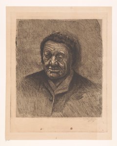 Portrait of an Unknown Old Woman by Joseph Dujardin (signed by artist)