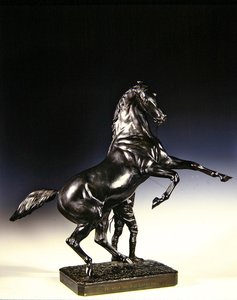 The Rearing Thoroughbred and Groom by Joseph Edgar Boehm
