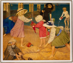 On the Beach, Southwold by Joseph Edward Southall