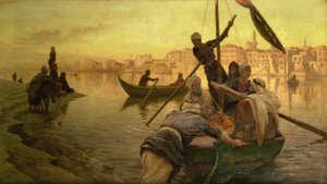 In Cairo: The Ferry From The Island of Gazirie on the Nile or Boulach the Port of Cairo