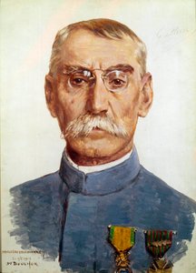 First World War (1914-1918): Portrait of Marshal Joseph Simon Gallieni (1849-1916) by Joseph Felix Bouchor