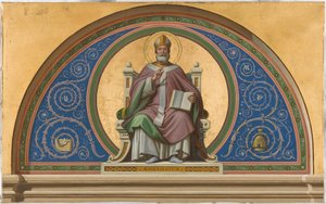 Sketch for Saint-Ambroise church: Saint Ambroise, ca. 1866 by Joseph Frederick Charles Soulacroix
