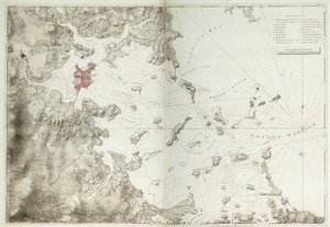 A chart of the harbour of Boston by Joseph Frederick Wallet DesBarres