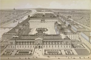 View of the Louvre and the Tuileries, c.1850