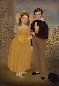 A Boy and a Girl in a Garden