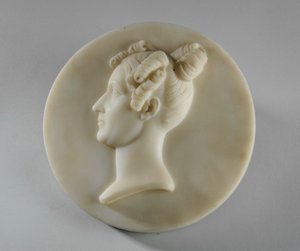 Medallion Portrait of Mrs Margaret Gott by Joseph Gott