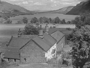 House in foreground with view down Ullswater beyond by Joseph Hardman
