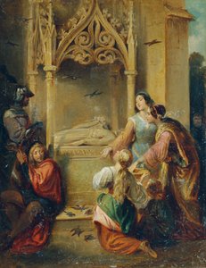 At the Grave of Walther von der Vogelweide by Joseph Hasslwander