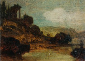 Landscape with Ruin by Joseph Hasslwander