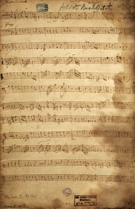 Score for trio of baritone, viola and bass for the Angerfertigten