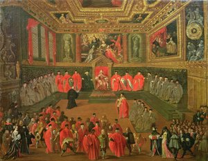 Audience with the Doge in at the College of the Ducale Palace by Joseph Heintz