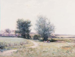 Children Picnicking in a Field by Joseph Henderson