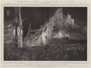 Coronation Night Illuminations in London by Joseph Holland Tringham