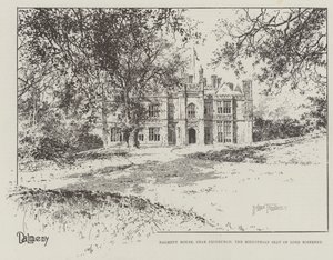 Dalmeny House, near Edinburgh, the Midlothian Seat of Lord Rosebery by Joseph Holland Tringham