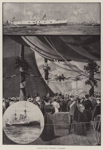 Launch of HMS Victorious at Chatham