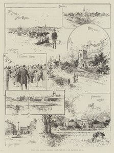 The Wirral Railway, Cheshire, First Turf Cut by Mr Gladstone, 21 October by Joseph Holland Tringham