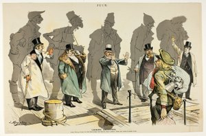 Looking Backward, from Puck by Joseph Keppler