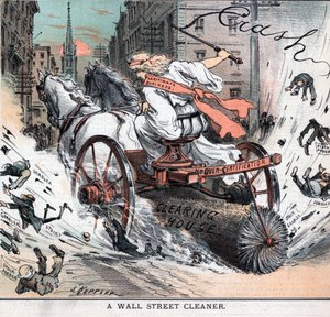 Wall Street Cleaner by Joseph Ferdinand Keppler by Joseph Keppler