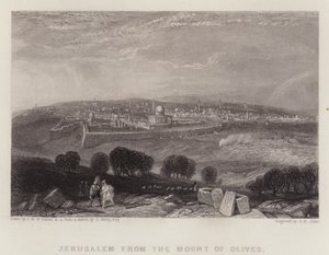 Jerusalem from the Mount of Olives by Joseph Mallord William (after) Turner