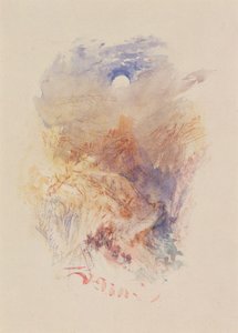 A Mountain Pass in Moonlight, c.1845 by Joseph Mallord William Turner