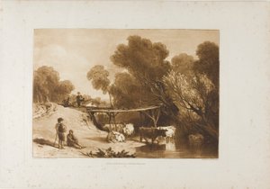 Bridge and Cows, plate 2 from Liber Studiorum by Joseph Mallord William Turner