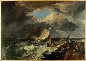 Calais Pier, with French Fishermen Preparing for Sea: An English Packet Arriving by Joseph Mallord William Turner