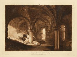 Crypt of Kirkstall Abbey by Joseph Mallord William Turner