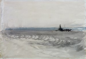 Grey Sea, Boat Running Ashore, c.1840 by Joseph Mallord William Turner