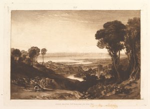 Junction of Severn and Wye, Liber Studiorum, part VI, plate 28 by Joseph Mallord William Turner