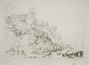 Liber Studiorum: Dumblain Abbey, Scotland by Joseph Mallord William Turner